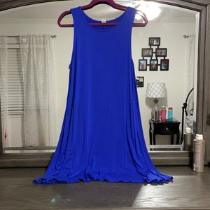 Blue flowy, stretchy dress